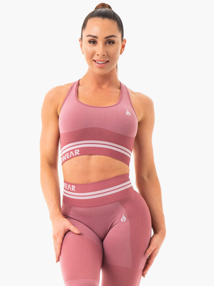 Sujetadores Deportivos Ryderwear Freestyle Seamless Longline Mujer Rosas | XSUDM8425