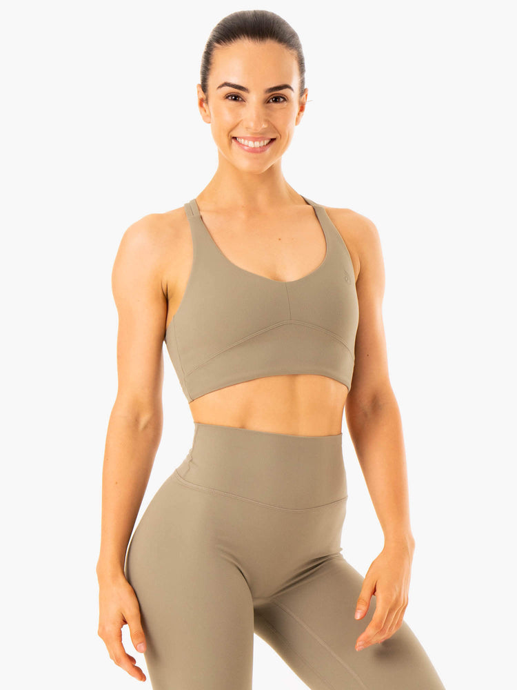 Sujetadores Deportivos Ryderwear Nkd Refine Mujer Kaki | LHMOZ5721