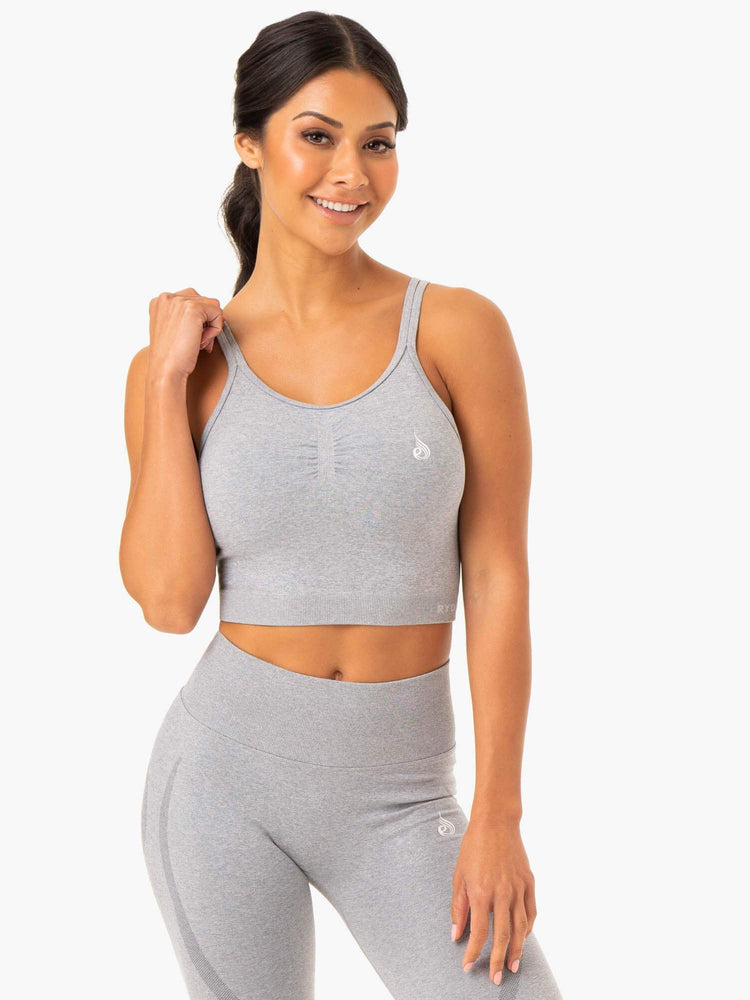 Sujetadores Deportivos Ryderwear Sculpt Seamless Tank Mujer Grises | LGVON6524