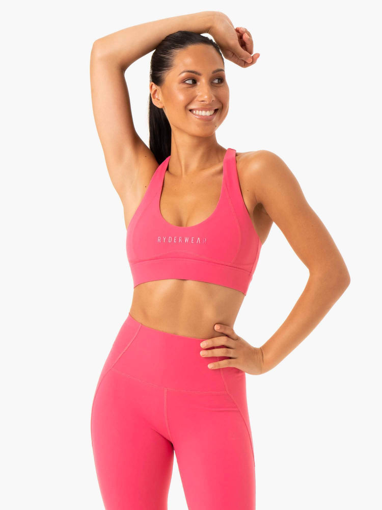 Sujetadores Deportivos Ryderwear Sola Mujer Rosas | DWBMQ6283