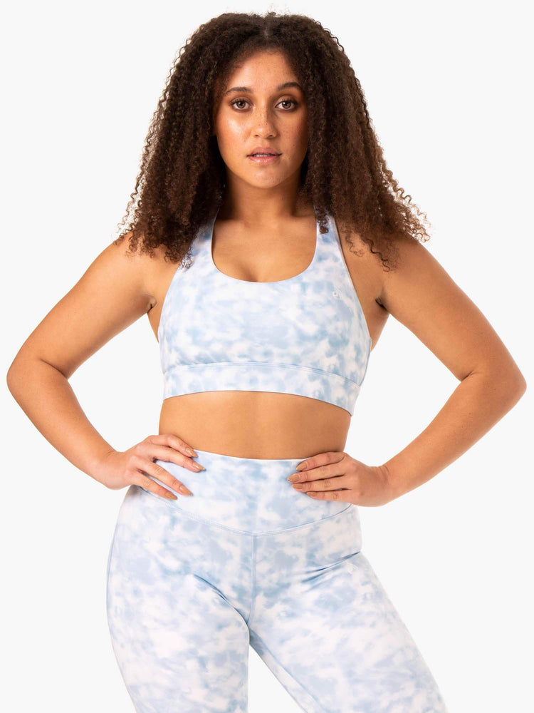 Sujetadores Deportivos Ryderwear Tie Dye Mujer Azules | QZVUR1623
