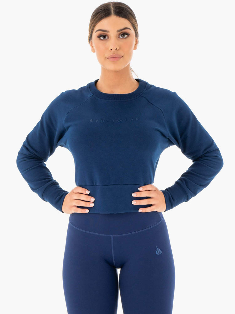 Suéteres Ryderwear Motion Mujer Azul Marino | AHGFS1786
