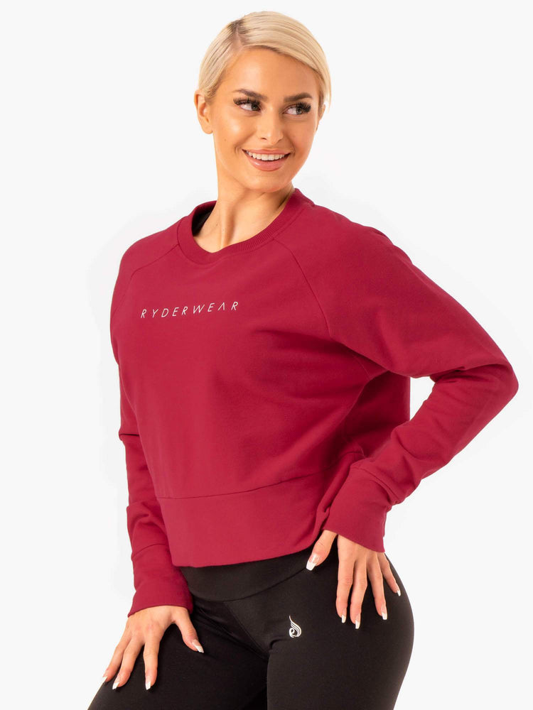 Suéteres Ryderwear Motion Mujer Rojos | LKFCX4379
