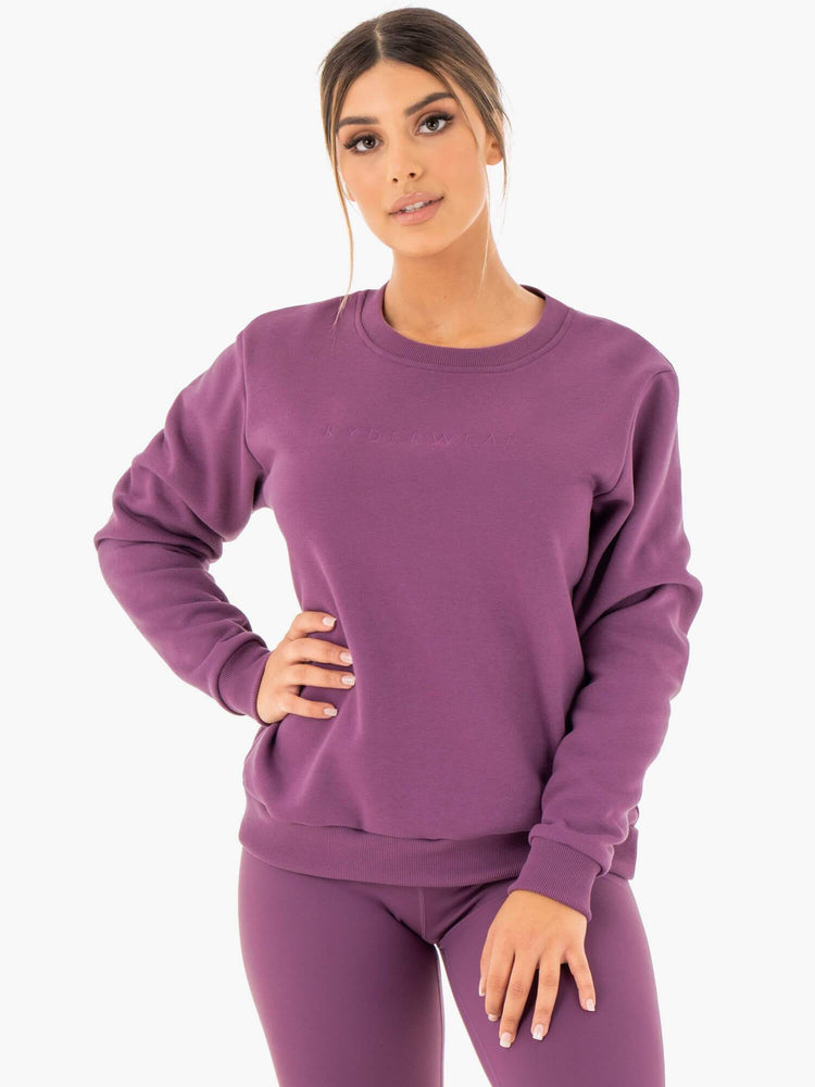 Suéteres Ryderwear Motion Oversized Mujer Morados | LFAKU1430