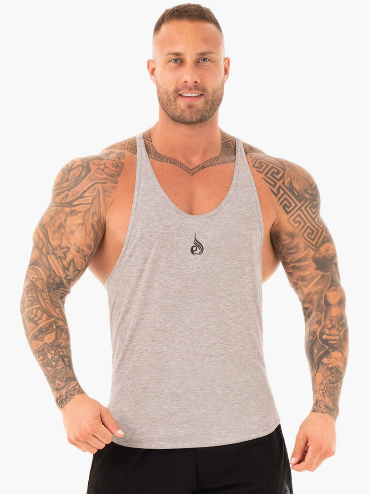 Tank Top Ryderwear Active T-Back Hombre Grises | MNWUV7539