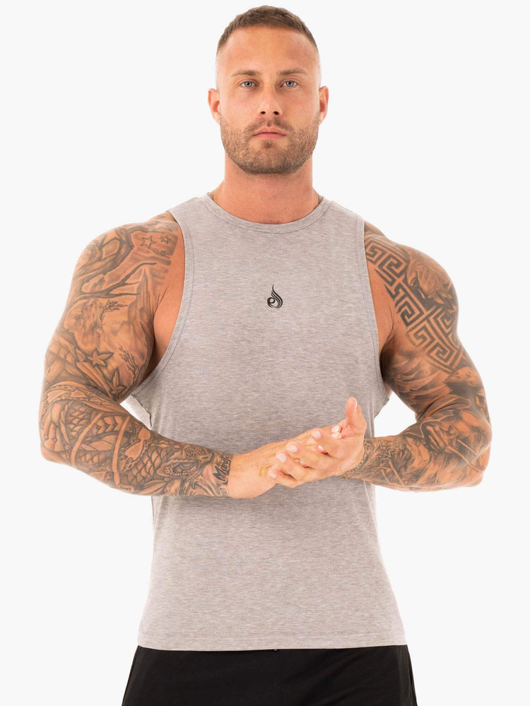 Tank Top Ryderwear Atléticos Cut Hombre Grises | TGWKD9165