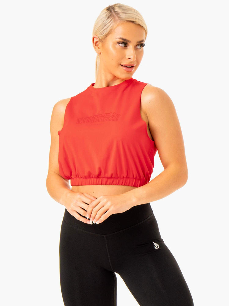 Tank Top Ryderwear Boxer Muscle Mujer Rojos | CLWVM1674