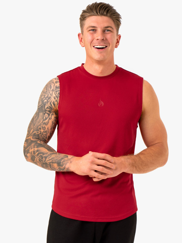 Tank Top Ryderwear Enhance Muscle Hombre Vino | CYLHQ8970