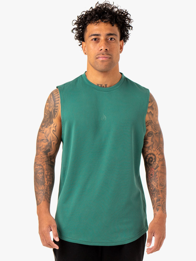 Tank Top Ryderwear Enhance Muscle Hombre Verdes | IURJP7863
