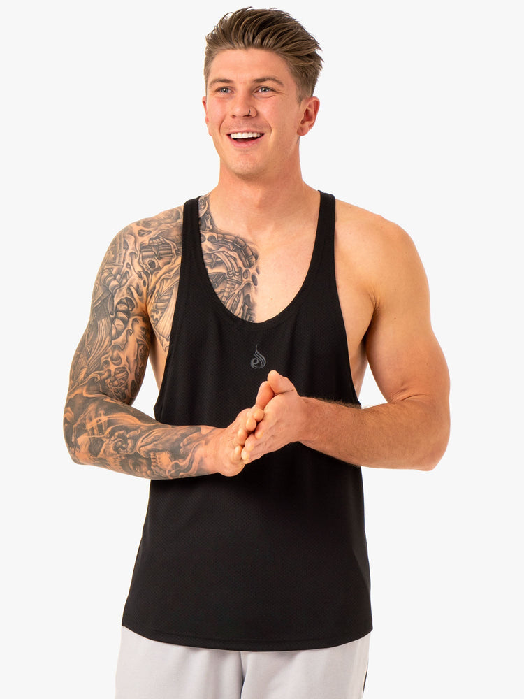 Tank Top Ryderwear Enhance Stringer T-Back Hombre Negros | PSKNM7803