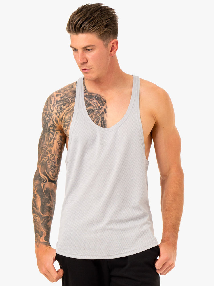 Tank Top Ryderwear Enhance Stringer T-Back Hombre Grises | TZIJM6425