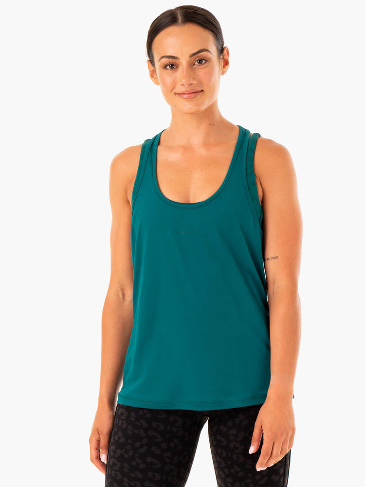 Tank Top Ryderwear Evolution Racer Back Mujer Turquesa | GYLMK9865