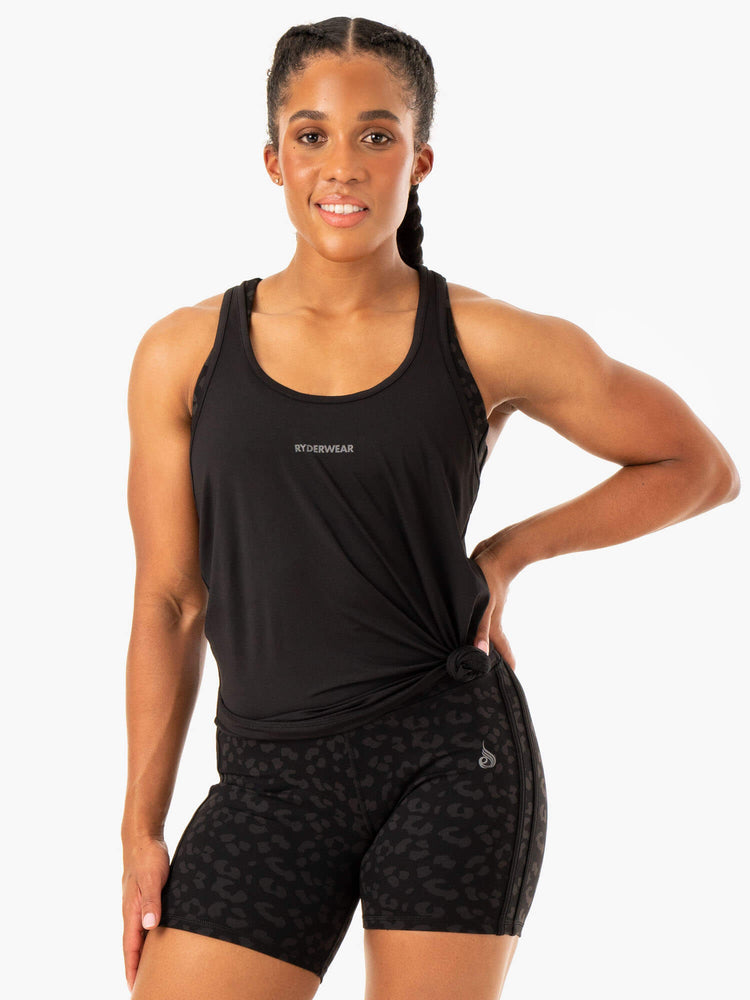 Tank Top Ryderwear Evolution Racer Back Mujer Negros | KYIAR2864