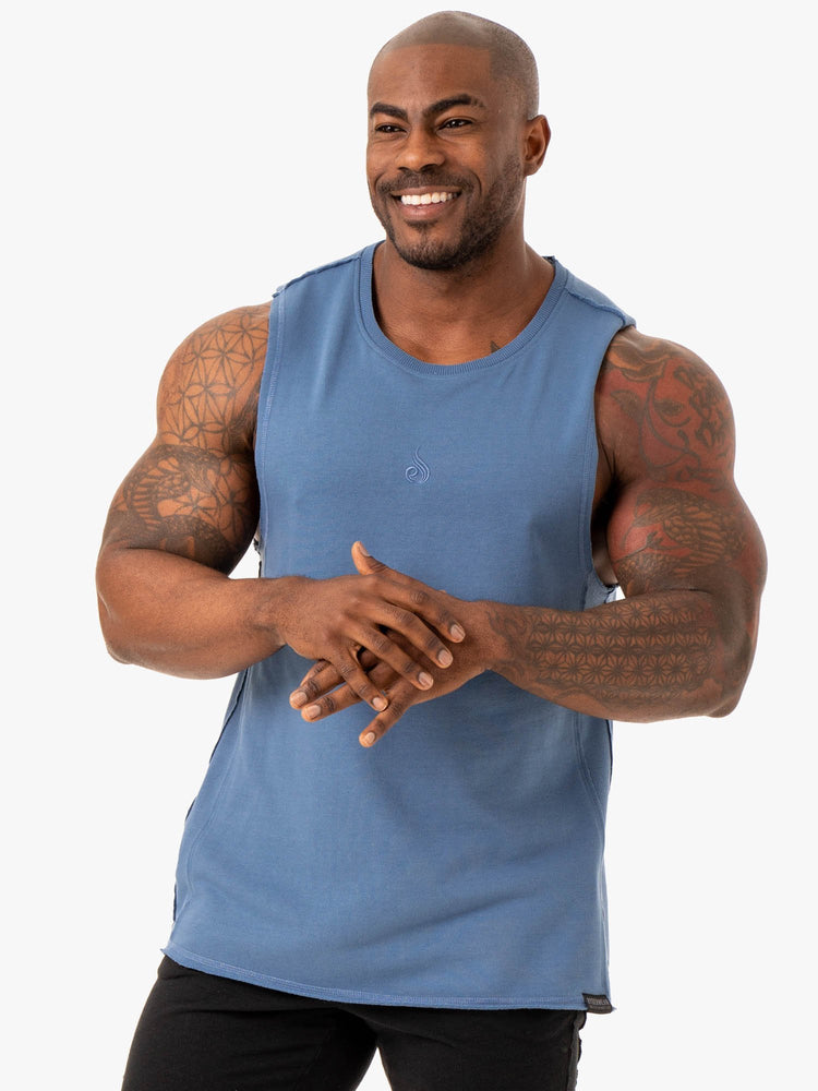 Tank Top Ryderwear Force Fleece Hombre Azules | VGKSQ5276