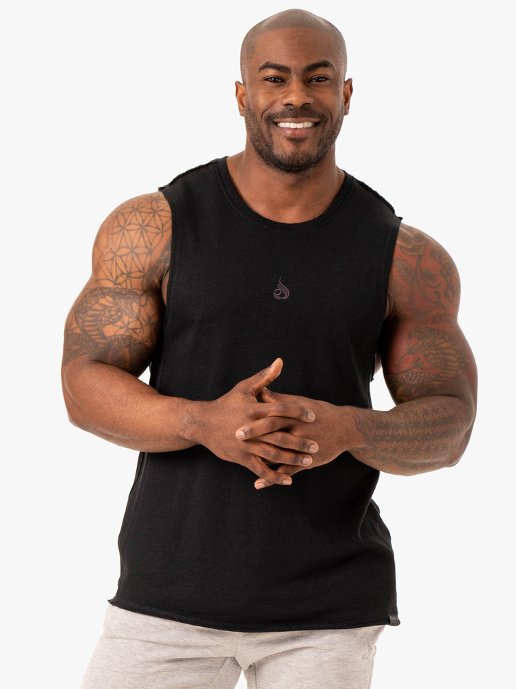 Tank Top Ryderwear Force Fleece Hombre Negros | AIMXU8645