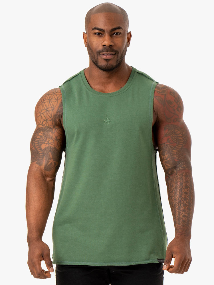 Tank Top Ryderwear Force Fleece Hombre Verdes | ANDTH6324