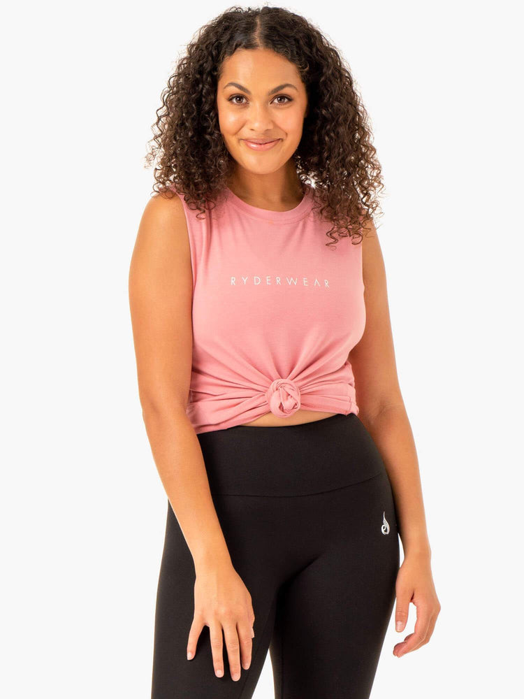 Tank Top Ryderwear Foundation Muscle Mujer Rosas | XLBVF8437