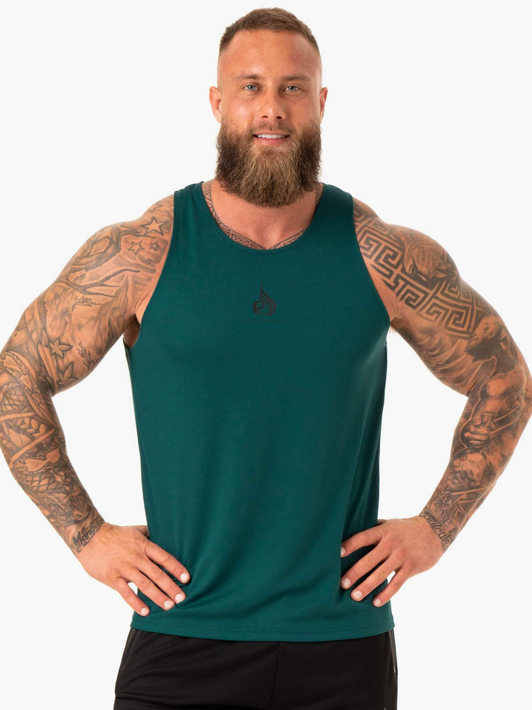 Tank Top Ryderwear Heighten Mesh Regular Hombre Turquesa | YNQCD5148