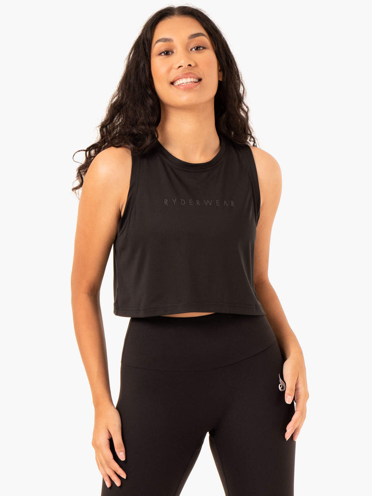 Tank Top Ryderwear Híbrido Muscle Mujer Negros | ONFVI4075