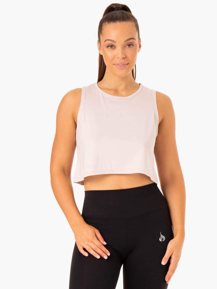 Tank Top Ryderwear Híbrido Muscle Mujer Blancos | QHKBV6457