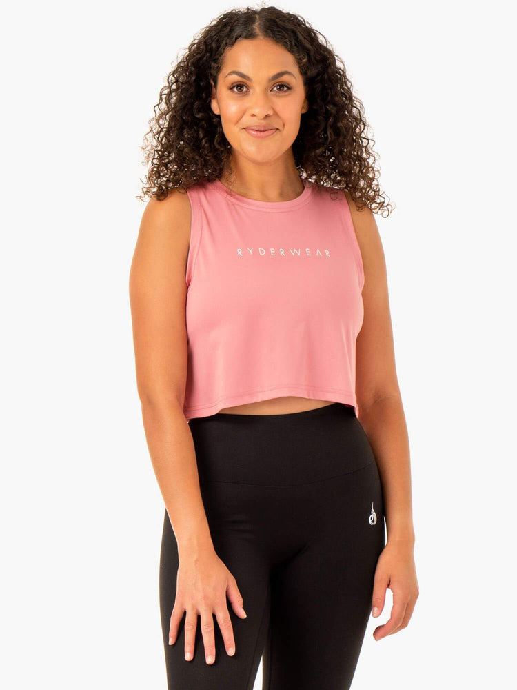 Tank Top Ryderwear Híbrido Muscle Mujer Rosas | USZEL2478