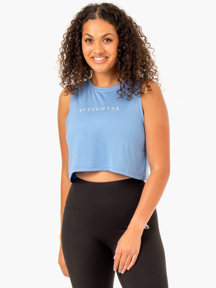 Tank Top Ryderwear Híbrido Muscle Mujer Azules | XKPOL7956