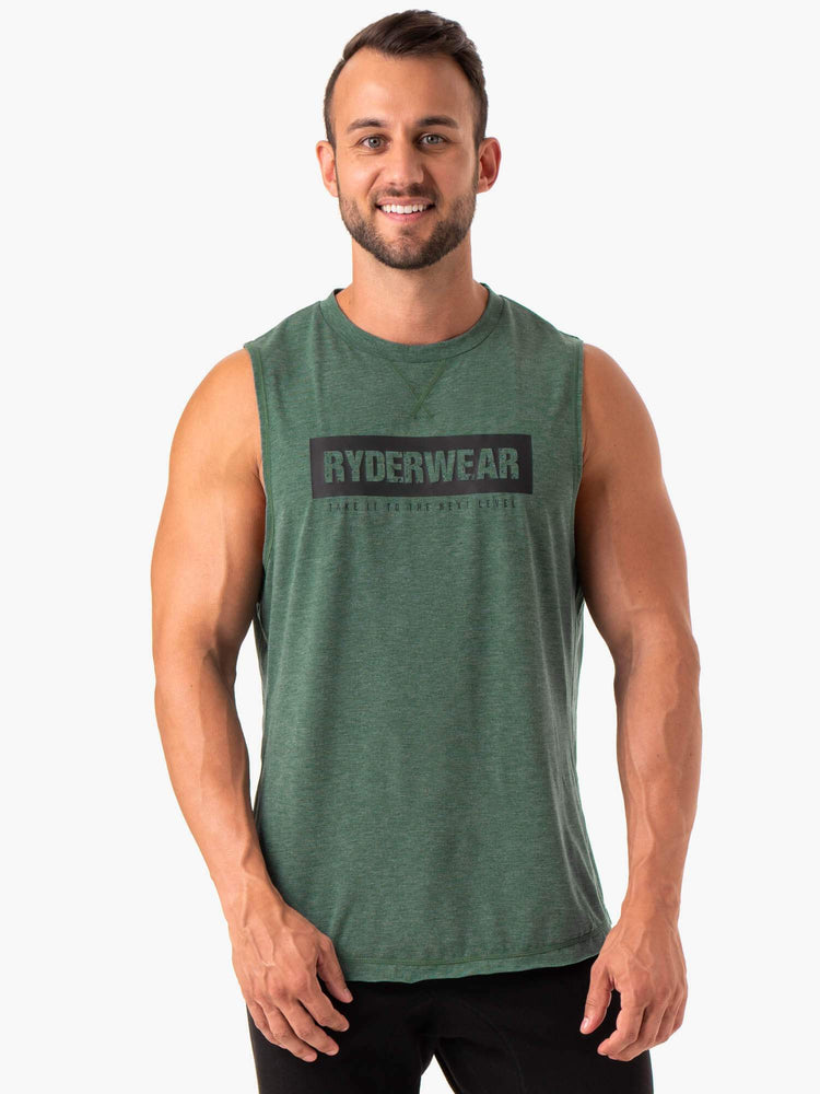 Tank Top Ryderwear Iron Baller Hombre Verdes | RTJHV7403
