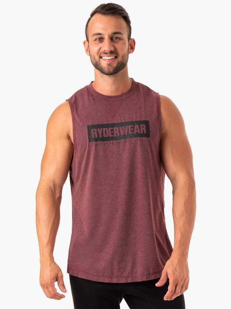 Tank Top Ryderwear Iron Baller Hombre Vino | UNCFH9736