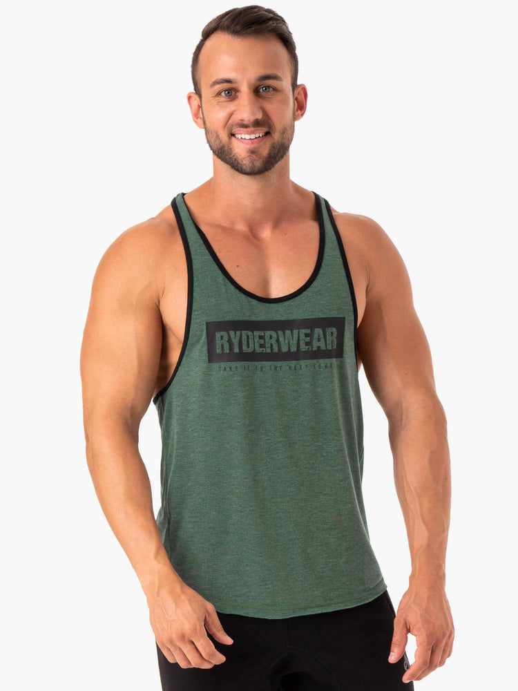 Tank Top Ryderwear Iron Stringer T-Back Hombre Verdes | DPKHG5328