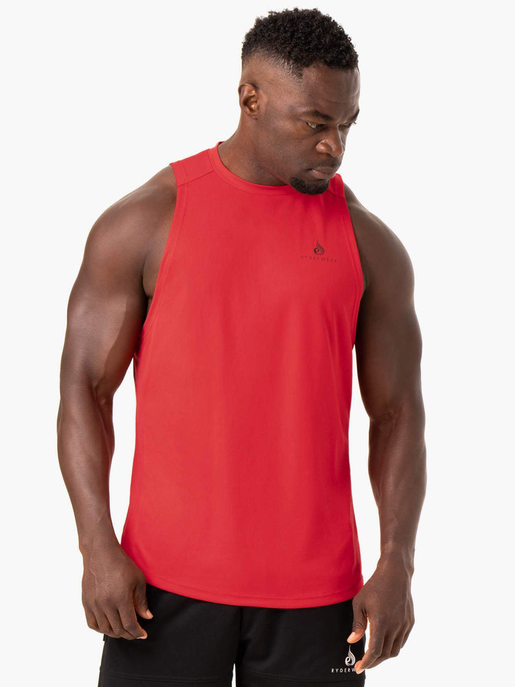Tank Top Ryderwear Lift Mesh Baller Hombre Rojos | ESVUZ9748