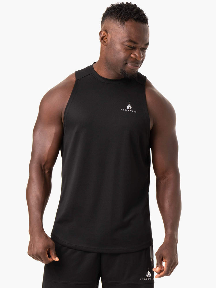 Tank Top Ryderwear Lift Mesh Baller Hombre Negros | PDGZM9731