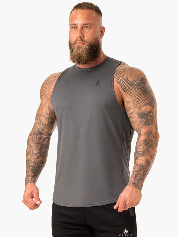 Tank Top Ryderwear Lift Mesh Baller Hombre Grises | UGNSL8516
