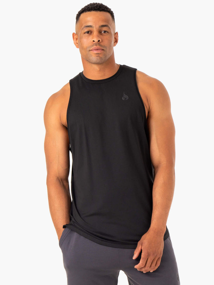 Tank Top Ryderwear Optimal Mesh Hombre Negros | STPEQ7158