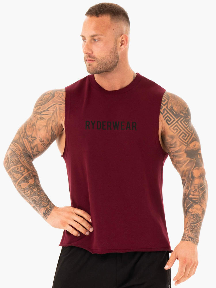 Tank Top Ryderwear Performance Baller Hombre Vino | ISBEF6031