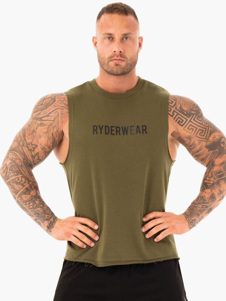 Tank Top Ryderwear Performance Baller Hombre Kaki | ZMNFT7410