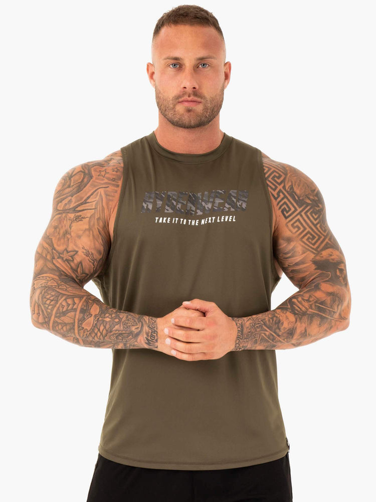 Tank Top Ryderwear Strength Baller Hombre Kaki | GBQSM7286
