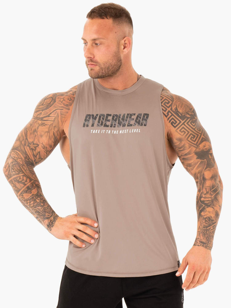 Tank Top Ryderwear Strength Baller Hombre Marrom | OPRFN1092