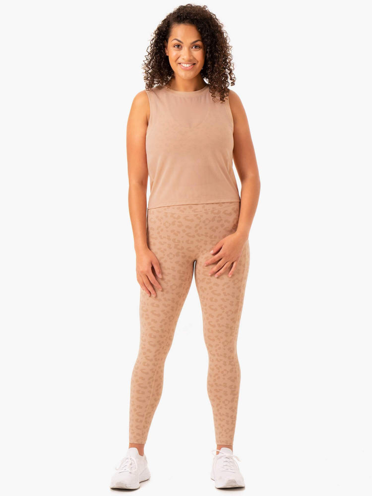 Tank Top Ryderwear Ultra Mesh Mujer Marrom | FGLIW8136