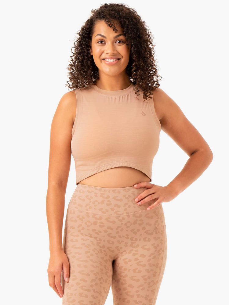 Tank Top Ryderwear Ultra Scoop Mujer Marrom | NYJGV4267