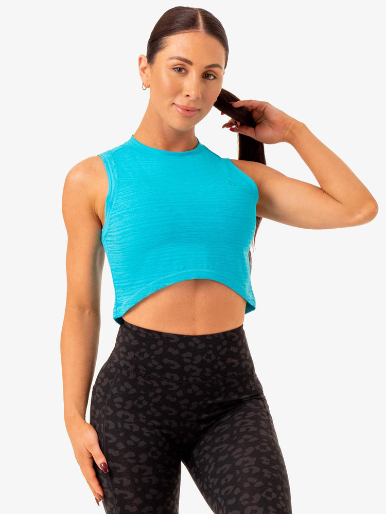 Tank Top Ryderwear Ultra Scoop Mujer Turquesa | IFQUS9824