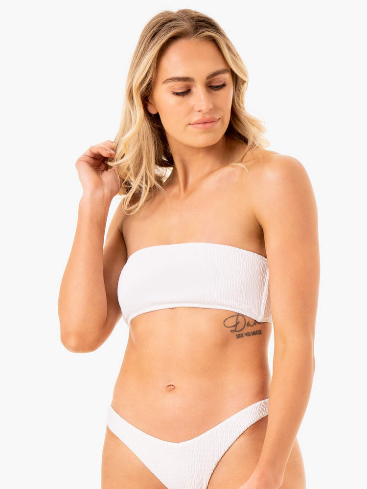 Tops Ryderwear Paradise Bandeau Bikini Mujer Blancos | JOZHY0143