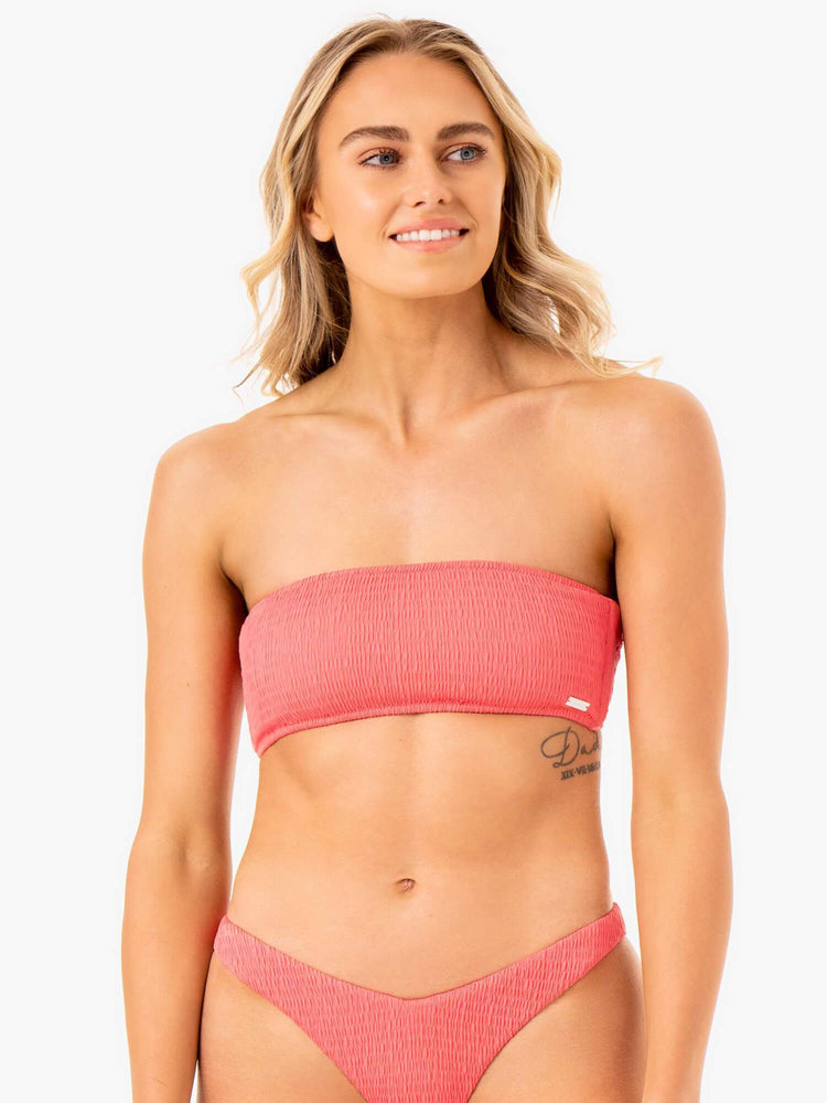 Tops Ryderwear Paradise Bandeau Bikini Mujer Coral | SZXKL0157